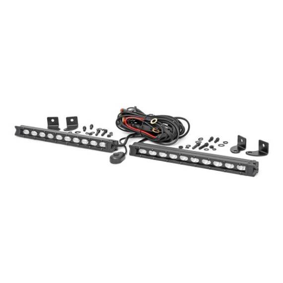 BLACK SERIES LED LIGHT BAR | COOL WHITE DRL | 8 INCH | SINGLE ROW PAIR