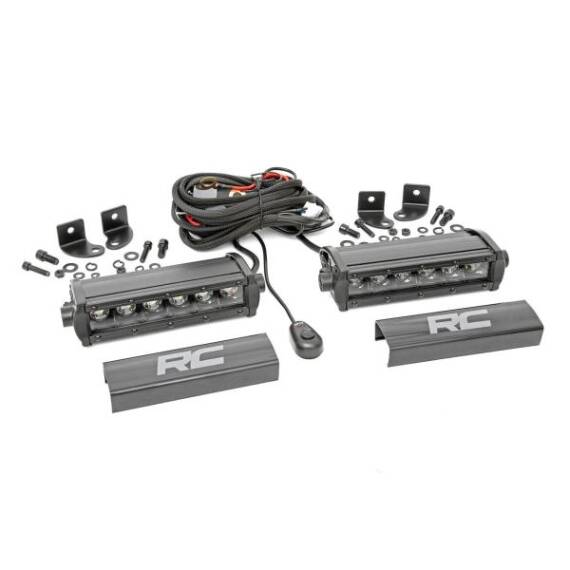 6 Inch CREE LED Light Bars Pair Black Series