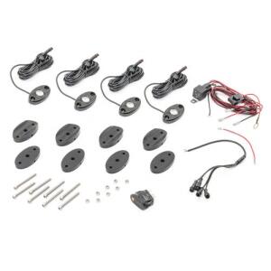 Rugged Ridge LED Rock Light Kit w/ Harness 2018 Jeep Wrangler JL and Unlimite...