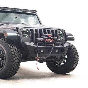 Front Stubby Bumper in bare steel for 07-18 Jeep Wrangler JK