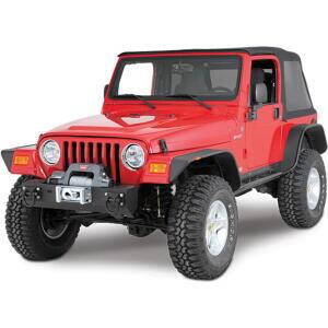 Winch Mount Modular XHD Front Bumper in Textured Black for Jeep CJ-5, CJ-7, C...