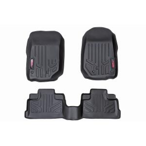 Front and Rear Heavy Duty Fitted Floor Mats for Wrangler Unlimited JK 2007-2013